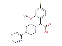 (4-fluoro-2-methoxyphenyl)(4-pyrazin-2-ylpiperazin-1-yl)acetic acid