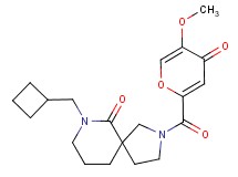 7-(cyclobutylmethyl)-2-[(5-methoxy-4-oxo-4H-pyran-2-yl)carbonyl]-2,7-diazaspiro[4.5]decan-6-one