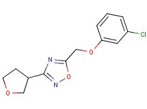 5-[(3-chlorophenoxy)methyl]-3-(tetrahydrofuran-3-yl)-1,2,4-oxadiazole