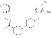 1'-[(1,5-dimethyl-1H-pyrazol-4-yl)methyl]-N-(pyridin-3-ylmethyl)-1,4'-bipiperidine-3-carboxamide