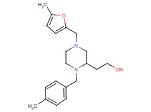 2-{1-(4-methylbenzyl)-4-[(5-methyl-2-furyl)methyl]-2-piperazinyl}ethanol