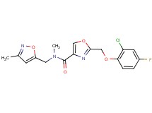 2-[(2-chloro-4-fluorophenoxy)methyl]-N-methyl-N-[(3-methyl-5-isoxazolyl)methyl]-1,3-oxazole-4-carboxamide