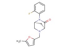 (1S*,4S*)-2-(2-fluorophenyl)-5-[(5-methyl-2-furyl)methyl]-2,5-diazabicyclo[2.2.1]heptan-3-one