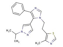 5-{2-[5-(1-isopropyl-1H-pyrazol-4-yl)-4-phenyl-1H-imidazol-1-yl]ethyl}-4-methyl-1,3-thiazole
