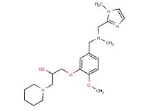 1-[2-methoxy-5-({methyl[(1-methyl-1H-imidazol-2-yl)methyl]amino}methyl)phenoxy]-3-piperidin-1-ylpropan-2-ol