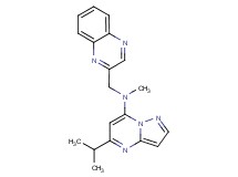 5-isopropyl-N-methyl-N-(2-quinoxalinylmethyl)pyrazolo[1,5-a]pyrimidin-7-amine