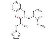 N-(2-methoxybenzyl)-2-methyl-3-(1H-pyrazol-1-yl)-N-(pyridin-3-ylmethyl)propanamide