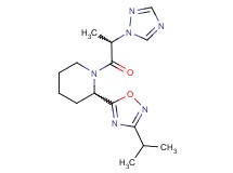 2-(3-isopropyl-1,2,4-oxadiazol-5-yl)-1-[2-(1H-1,2,4-triazol-1-yl)propanoyl]piperidine
