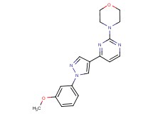 4-{4-[1-(3-methoxyphenyl)-1H-pyrazol-4-yl]-2-pyrimidinyl}morpholine trifluoroacetate