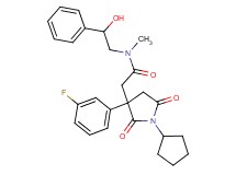 2-[1-cyclopentyl-3-(3-fluorophenyl)-2,5-dioxo-3-pyrrolidinyl]-N-(2-hydroxy-2-phenylethyl)-N-methylacetamide