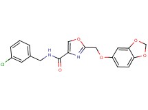 2-[(1,3-benzodioxol-5-yloxy)methyl]-N-(3-chlorobenzyl)-1,3-oxazole-4-carboxamide