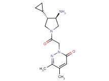 2-{2-[(3R*,4S*)-3-amino-4-cyclopropyl-1-pyrrolidinyl]-2-oxoethyl}-5,6-dimethyl-3(2H)-pyridazinone