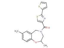 2,7-dimethyl-4-{[2-(2-thienyl)-1,3-thiazol-4-yl]carbonyl}-2,3,4,5-tetrahydro-1,4-benzoxazepine