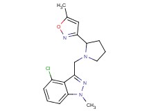 4-chloro-1-methyl-3-{[2-(5-methylisoxazol-3-yl)pyrrolidin-1-yl]methyl}-1H-indazole