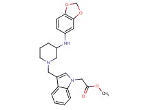methyl (3-{[3-(1,3-benzodioxol-5-ylamino)-1-piperidinyl]methyl}-1H-indol-1-yl)acetate