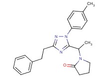 1-{1-[1-(4-methylphenyl)-3-(2-phenylethyl)-1H-1,2,4-triazol-5-yl]ethyl}pyrrolidin-2-one
