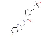 N-[(5-fluoro-1H-indol-2-yl)methyl]-3-(3-hydroxy-3-methylbutyl)-N-methylbenzamide