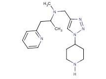 N-methyl-N-[(1-piperidin-4-yl-1H-1,2,3-triazol-4-yl)methyl]-1-pyridin-2-ylpropan-2-amine