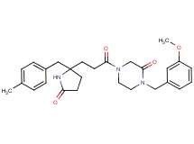 1-(3-methoxybenzyl)-4-{3-[2-(4-methylbenzyl)-5-oxo-2-pyrrolidinyl]propanoyl}-2-piperazinone