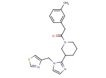 1-[(3-methylphenyl)acetyl]-3-[1-(1,3-thiazol-4-ylmethyl)-1H-imidazol-2-yl]piperidine