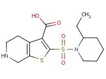 2-[(2-ethylpiperidin-1-yl)sulfonyl]-4,5,6,7-tetrahydrothieno[2,3-c]pyridine-3-carboxylic acid