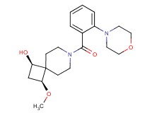 (1R*,3S*)-3-methoxy-7-(2-morpholin-4-ylbenzoyl)-7-azaspiro[3.5]nonan-1-ol