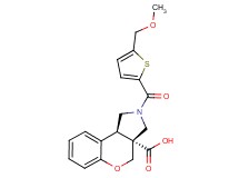 (3aR*,9bR*)-2-{[5-(methoxymethyl)-2-thienyl]carbonyl}-1,2,3,9b-tetrahydrochromeno[3,4-c]pyrrole-3a(4H)-carboxylic acid