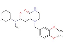 N-cyclohexyl-2-[1-(3,4-dimethoxybenzyl)-3-oxo-2-piperazinyl]-N-methylacetamide