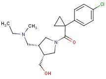 ((3R*,4R*)-1-{[1-(4-chlorophenyl)cyclopropyl]carbonyl}-4-{[ethyl(methyl)amino]methyl}pyrrolidin-3-yl)methanol
