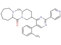 1-methyl-2-({3-[5-(2-methylphenyl)-2-(4-pyridinyl)-4-pyrimidinyl]-1-piperidinyl}carbonyl)azepane