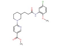 methyl 6-(3-{3-[(5-chloro-2-methoxyphenyl)amino]-3-oxopropyl}-1-piperidinyl)nicotinate