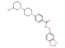 N-(1,3-benzodioxol-5-ylmethyl)-4-(3-hydroxy-1,4'-bipiperidin-1'-yl)benzamide