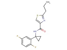 N-[1-(2,5-difluorophenyl)cyclopropyl]-2-propyl-1,3-thiazole-4-carboxamide