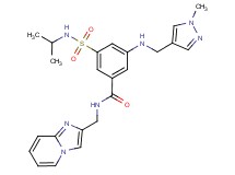 N-(imidazo[1,2-a]pyridin-2-ylmethyl)-3-[(isopropylamino)sulfonyl]-5-{[(1-methyl-1H-pyrazol-4-yl)methyl]amino}benzamide