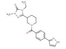 4-ethyl-2-methyl-5-{1-[4-(1H-pyrazol-3-yl)benzoyl]piperidin-3-yl}-2,4-dihydro-3H-1,2,4-triazol-3-one