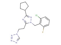 1-{2-[1-(2-chloro-6-fluorobenzyl)-3-cyclopentyl-1H-1,2,4-triazol-5-yl]ethyl}-1H-tetrazole