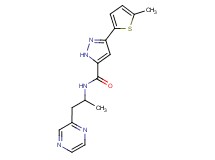 N-[1-methyl-2-(2-pyrazinyl)ethyl]-3-(5-methyl-2-thienyl)-1H-pyrazole-5-carboxamide