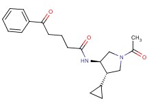 N-[(3R*,4S*)-1-acetyl-4-cyclopropylpyrrolidin-3-yl]-5-oxo-5-phenylpentanamide