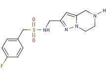 1-(4-fluorophenyl)-N-(4,5,6,7-tetrahydropyrazolo[1,5-a]pyrazin-2-ylmethyl)methanesulfonamide hydrochloride