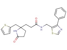 3-[5-oxo-2-(2-thienylmethyl)-2-pyrrolidinyl]-N-[(4-phenyl-1,3-thiazol-5-yl)methyl]propanamide