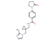 N-({1-[(2-methyl-1H-imidazol-1-yl)methyl]cyclopropyl}methyl)-4-(2-oxopyrrolidin-1-yl)benzamide