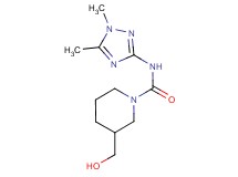 N-(1,5-dimethyl-1H-1,2,4-triazol-3-yl)-3-(hydroxymethyl)piperidine-1-carboxamide