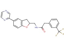 N-{[5-(2-pyrazinyl)-2,3-dihydro-1-benzofuran-2-yl]methyl}-2-[3-(trifluoromethyl)phenyl]acetamide