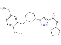 N-cyclopentyl-1-[1-(2,5-dimethoxybenzyl)-3-piperidinyl]-1H-1,2,3-triazole-4-carboxamide
