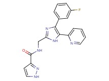 N-{[4-(3-fluorophenyl)-5-pyridin-2-yl-1H-imidazol-2-yl]methyl}-1H-pyrazole-3-carboxamide