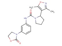 2-(3,5-dimethylisoxazol-4-yl)-N-[3-(2-oxo-1,3-oxazolidin-3-yl)phenyl]pyrrolidine-1-carboxamide