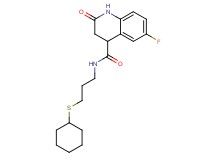 N-[3-(cyclohexylthio)propyl]-6-fluoro-2-oxo-1,2,3,4-tetrahydro-4-quinolinecarboxamide