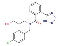 N-(4-chlorobenzyl)-N-(3-hydroxypropyl)-2-(1H-tetrazol-5-yl)benzamide