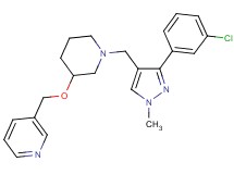 3-{[(1-{[3-(3-chlorophenyl)-1-methyl-1H-pyrazol-4-yl]methyl}-3-piperidinyl)oxy]methyl}pyridine