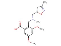 3,5-dimethoxy-2-({methyl[(3-methylisoxazol-5-yl)methyl]amino}methyl)benzoic acid